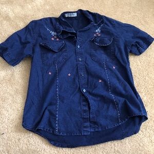 Printed button up shirt